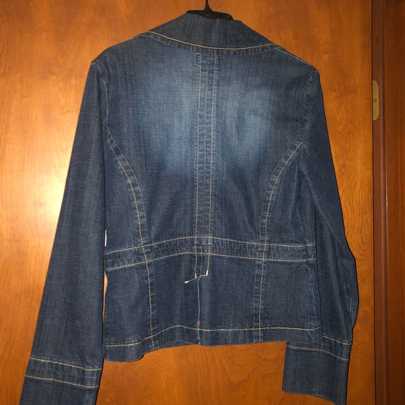 Anthropologie Denim Jacket by Louie great condition size 6 - Picture 10 of 16